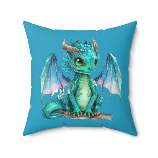 Charming-Little-Dragon-Spun-Polyester-Square-Pillow