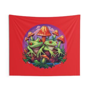 Cannabis-Mushroom-Frog-Indoor-Wall-Tapestry