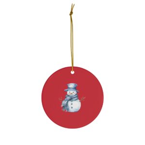 Snowman-Design-Ceramic-Christmas-Ornament