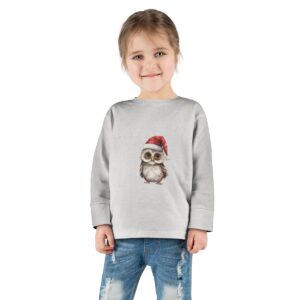 Festive-Owl-Toddler-Sweatshirt-Cotton-Comfort-Christmas-Spirit