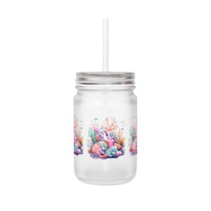 Sea-Themed-Mason-Jar-Coral-Fish-Design-Reusable-Straw