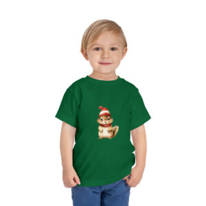 Festive-Squirrel-Toddler-Short-Sleeve-Tee-Cotton-Comfort