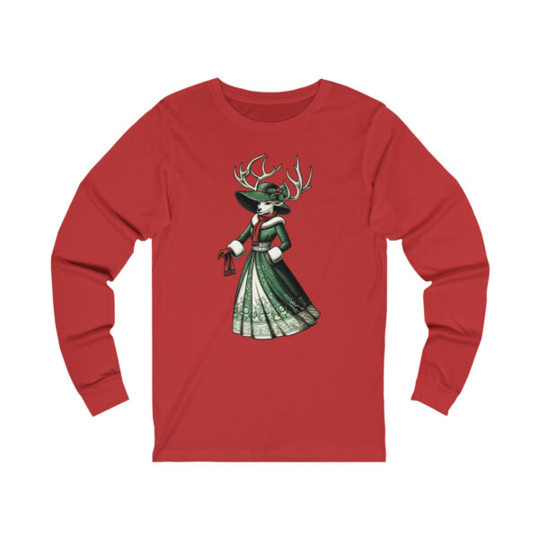 Victorian-Style-Reindeer-Illustration-Long-Sleeve-Shirt