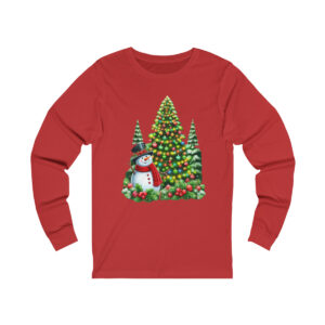 Snowman-Christmas-Trees-Festive-Long-Sleeve-Tee