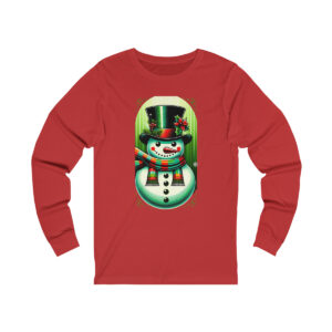 Cheerful-Snowman-Long-Sleeve-Tee