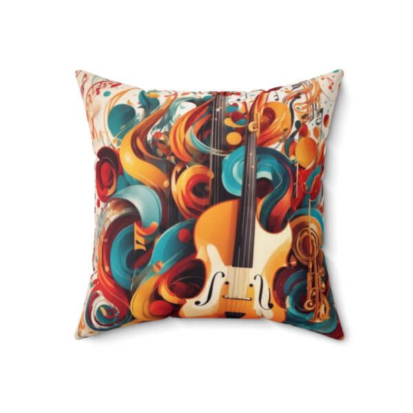 Abstract Violin Design Spun Polyester Square Pillow