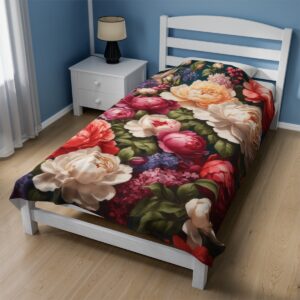 Vibrant-Floral-Pattern-Velveteen-Blanket-Plush-Comfort