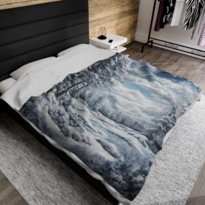 Winter-Landscape-Plush-Velveteen-Blanket-Soft-Touch