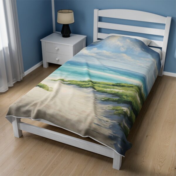 Beach-Pathway-Plush-Velveteen-Blanket-Soft-Touch