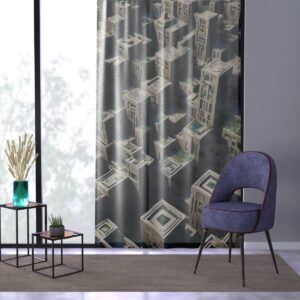 Urban Labyrinth Curtain with shadow and structure interplay for an architecturally inspired cityscape in your home.