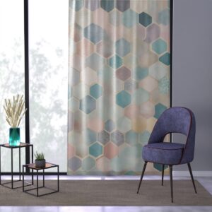 Contemporary elegance pastels shapes window curtain