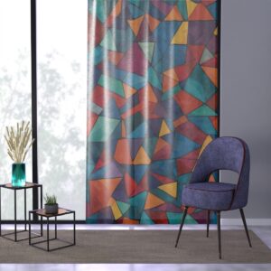 Eclectic curtain with rich tapestry of colors