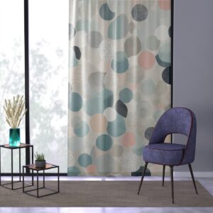 Curtain with simple geometric patterns in soothing colors