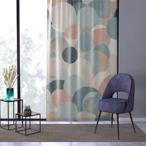 Stylish curtain with soft colors and simple shapes