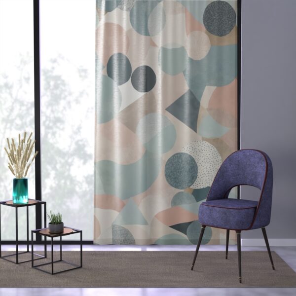 Soothing shapes soft colors window curtain