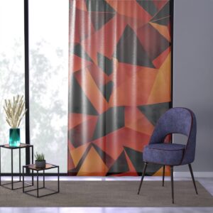 Modern design fiery tones window curtain