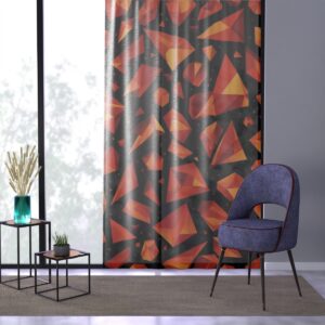 Vivid shades bold geometry window curtain