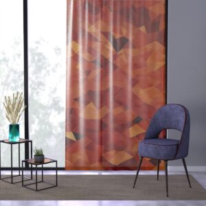 Artful geometry fiery palette window curtain