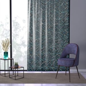 Serene flow duo-tone rhombus pattern window curtain for modern grace