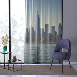 Skyline city view window curtain