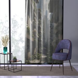 City vibe window curtain with modern design in a personal sanctuary