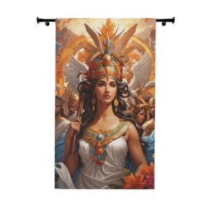 Greek mythology deity window curtain