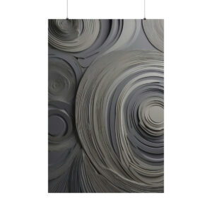 abstract wavy circular patterns in neutral gray tones