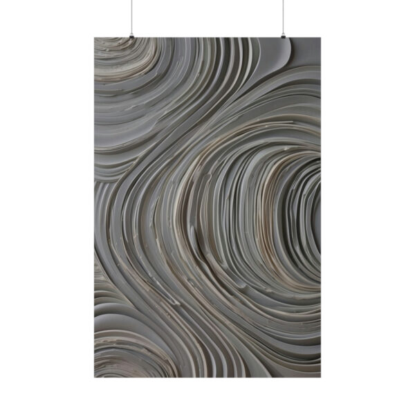 abstract wavy circular patterns in neutral gray tones