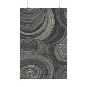 abstract swirling circular patterns in dark gray tones