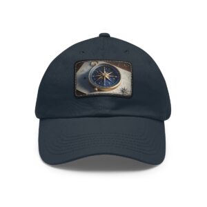 Dad Hat featuring a compass with lunar background patch, symbolizing moonlit navigation and exploration.