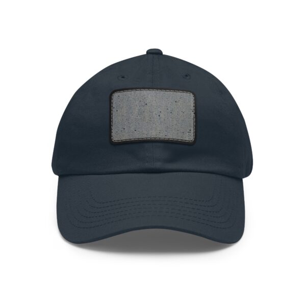 Dad Hat with rectangular patch featuring a minimalist concrete texture design