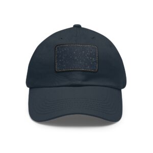 Dad Hat with rectangular patch featuring a starry night sky with scattered stars