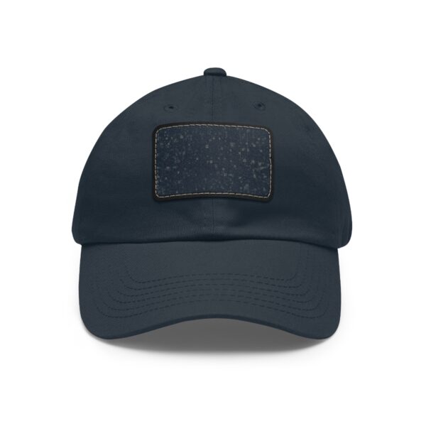 Dad Hat with rectangular patch featuring a starry night sky with scattered stars