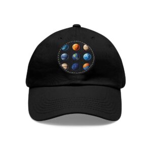 Dad Hat with Leather Patch (Round)