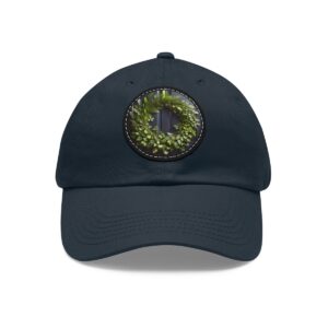 Dad Hat with a vibrant green wreath design on the front