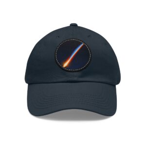 Dad Hat with a vibrant comet streak design on the front