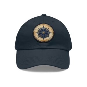 Dad Hat featuring a vintage compass design with intricate details on front