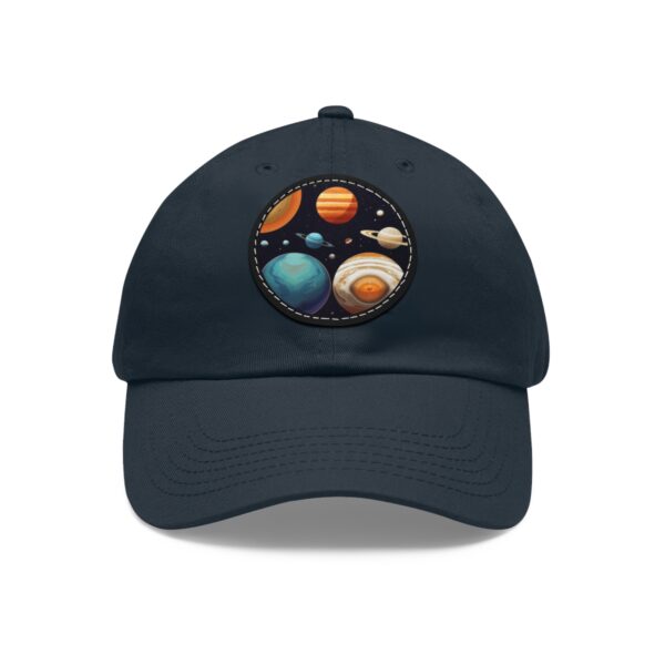 Dad Hat with a vibrant design featuring colorful planets of the solar system on front