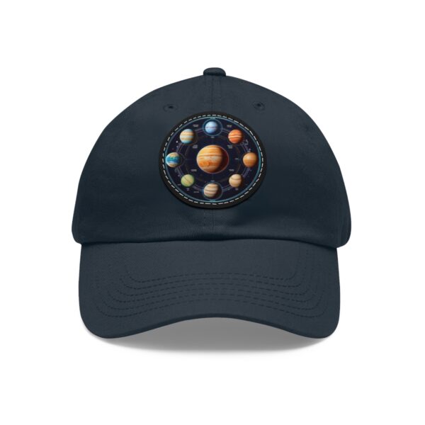 Dad Hat with a detailed design featuring all the planets of the solar system on front