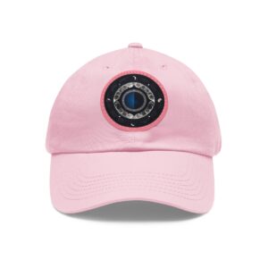 Dad Hat with a design featuring the phases of the moon displayed in a circular pattern on front