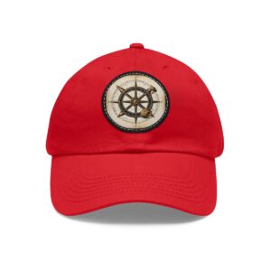 Dad Hat featuring a vintage nautical compass design on front