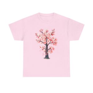 Cherry blossom tree in full bloom design on a T-shirt