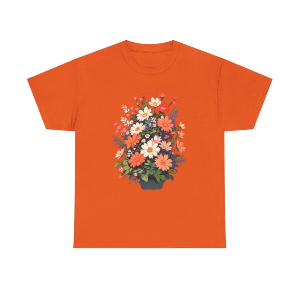 Unisex Tee with a floral bouquet design