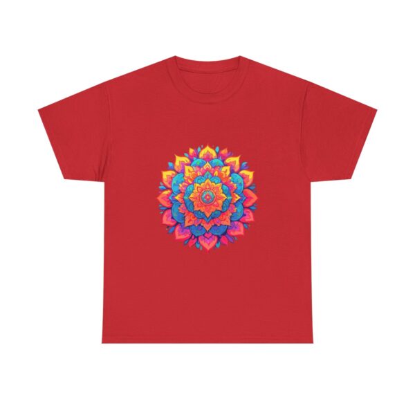 Unisex tee with a colorful mandala design