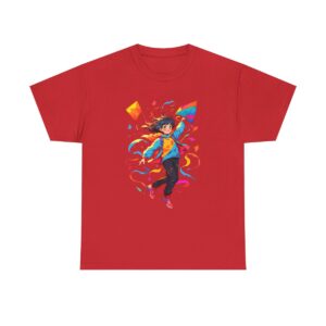 Unisex Tee with a vibrant flying kites design