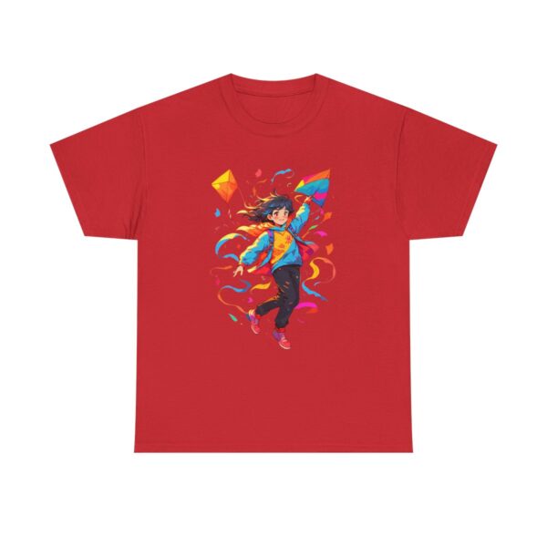 Unisex Tee with a vibrant flying kites design