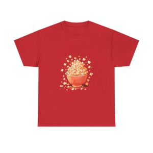 Unisex Tee with a popcorn bowl design