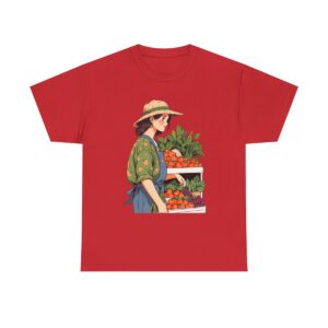 Unisex Tee with a farmers market design