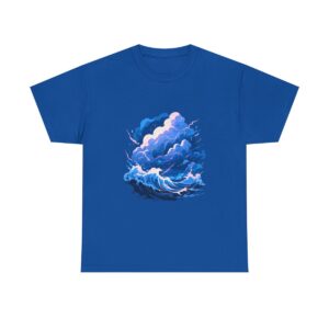 Unisex Tee with a dramatic thunderstorm design