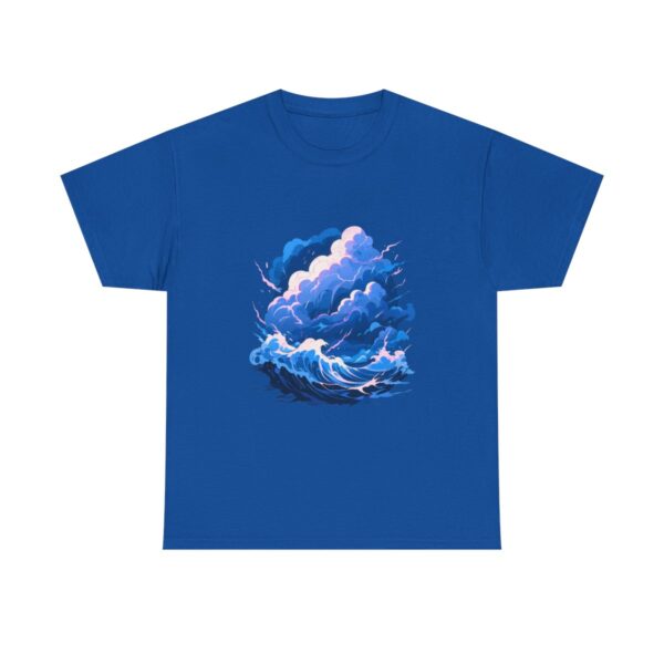 Unisex Tee with a dramatic thunderstorm design